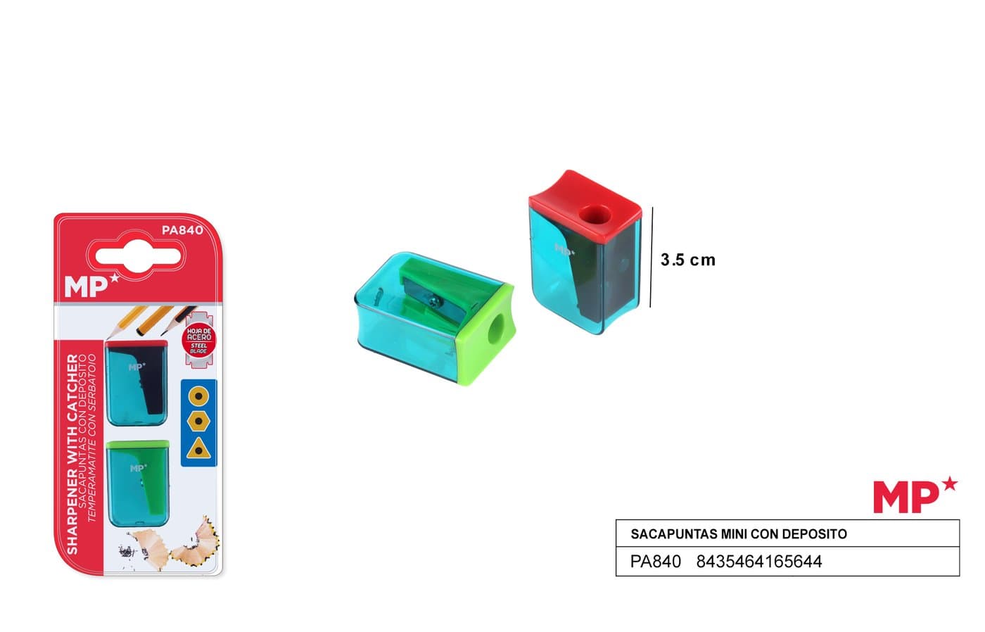 Mini temperówka z pojemnikiem MP