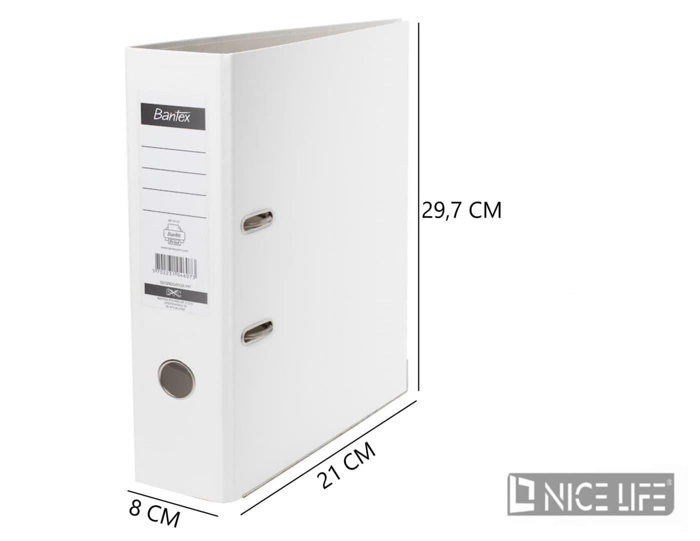 SEGREGATOR SZYNOWY XXL A4/8CM BIAŁY