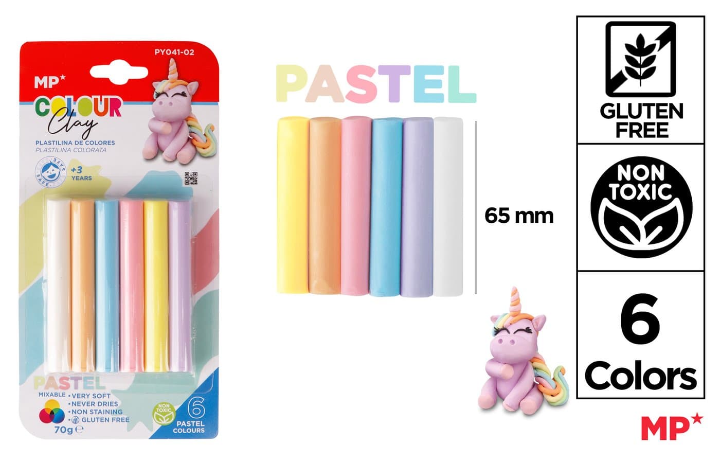 Plastelina do prac plastycznych pastelowa