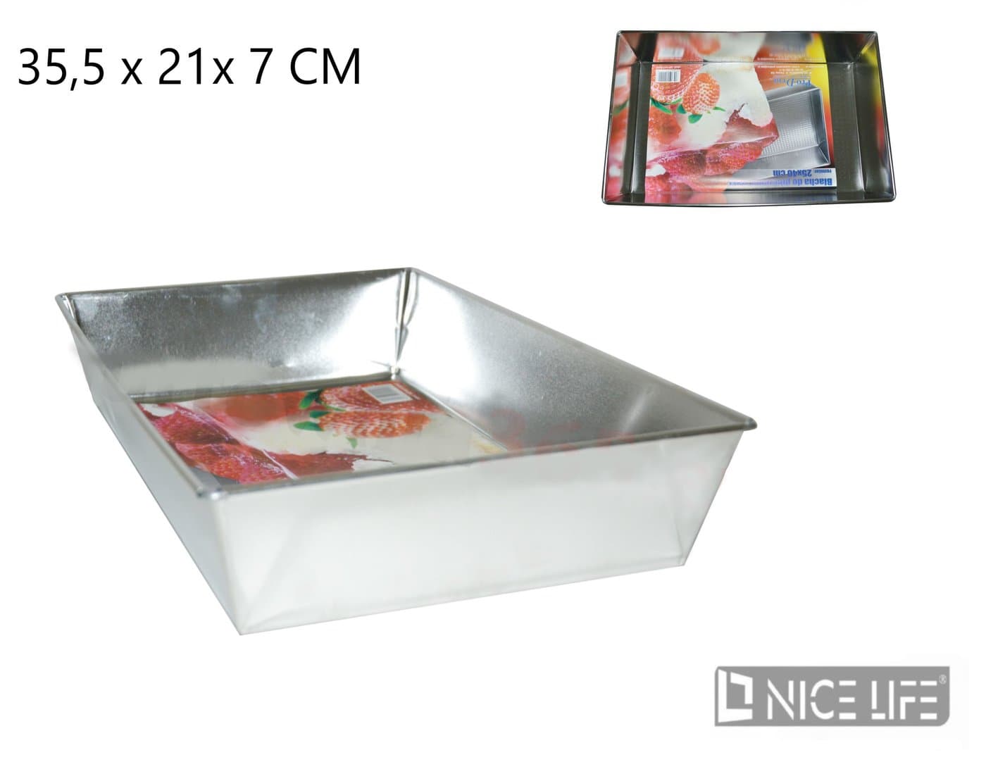 Blacha do pieczenia ciast metalowa z wysokimi bokami