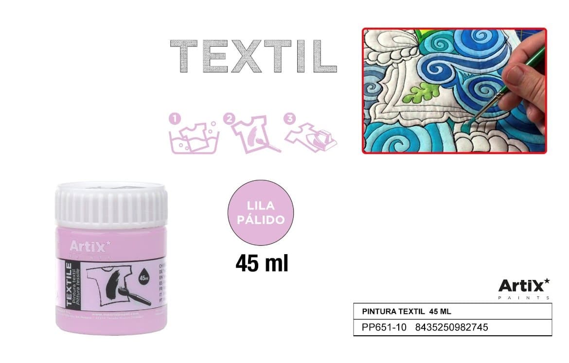 Farba do tkanin jasnoliliowa 45 ml