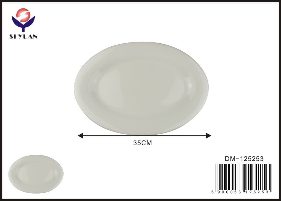 Talerz ceramiczny biały głęboki