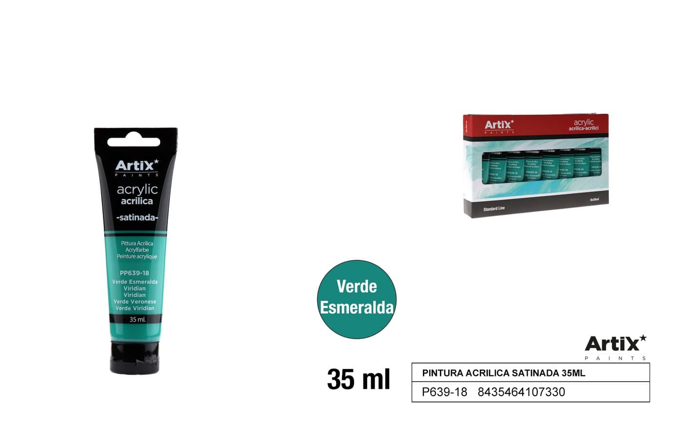 Farba akrylowa szmaragdowozielona 35 ml
