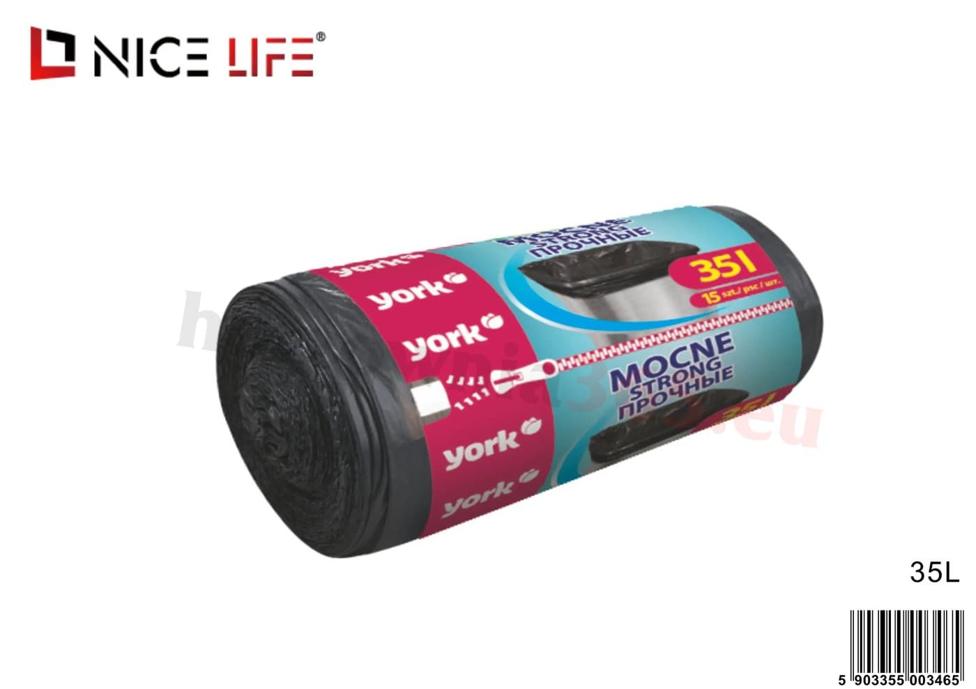 Worki na śmieci MOCNE 35l - 15 szt