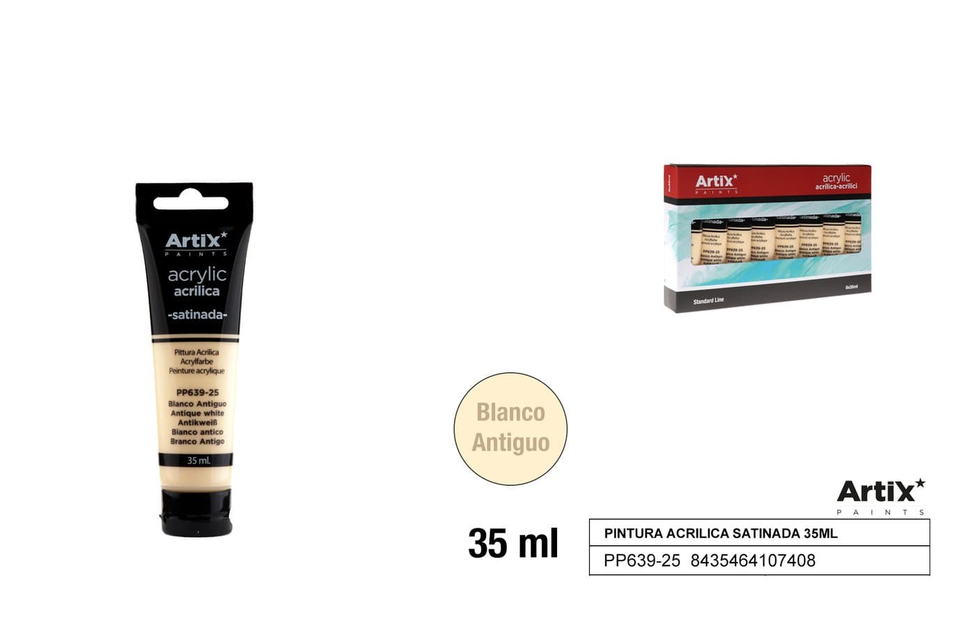 Farba akrylowa antyczna biała 35 ml