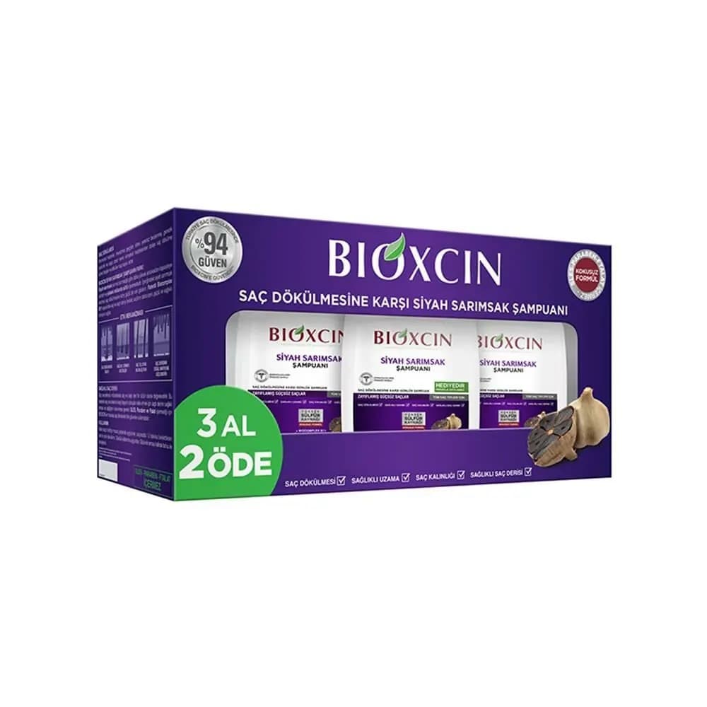 BIOXCIN czarny czosnek szampon 3 szt x 100 ml