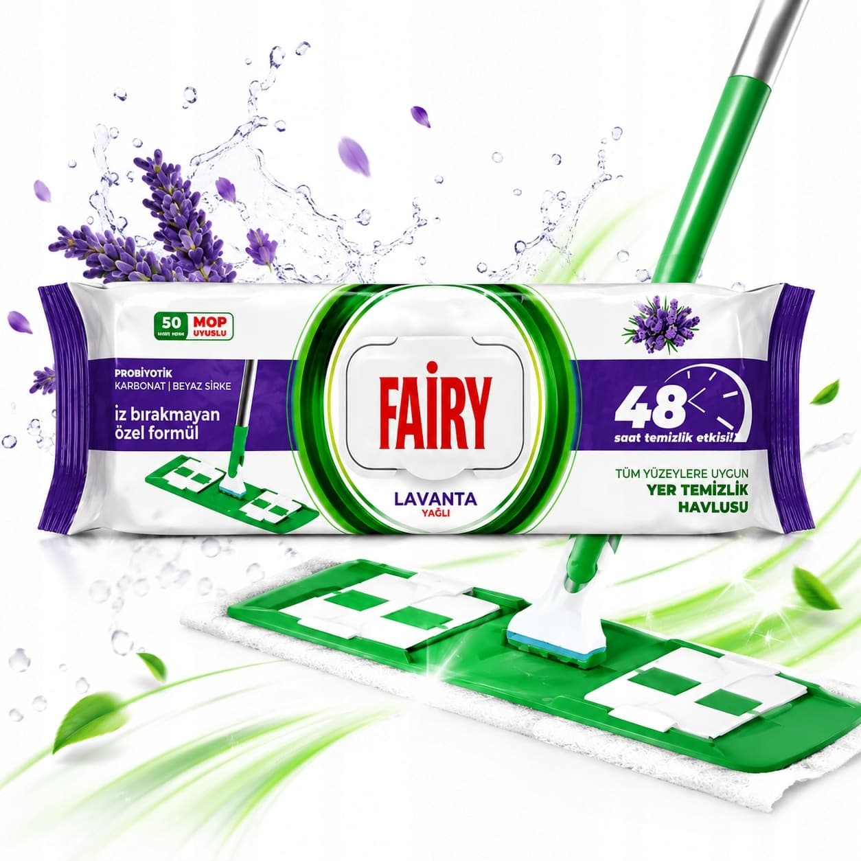 FAIRY chusteczki do czyszcenia podłog 50 szt.