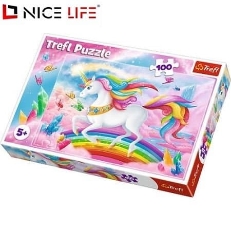 Puzzle 100-elementowe z jednorożcem