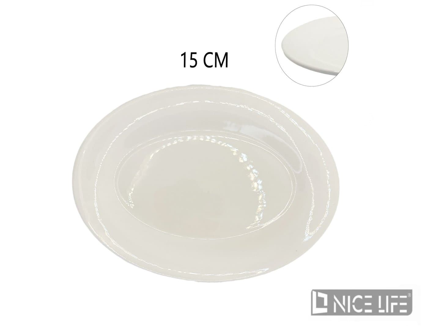Talerz płaski ceramiczny biały do podawania posiłków