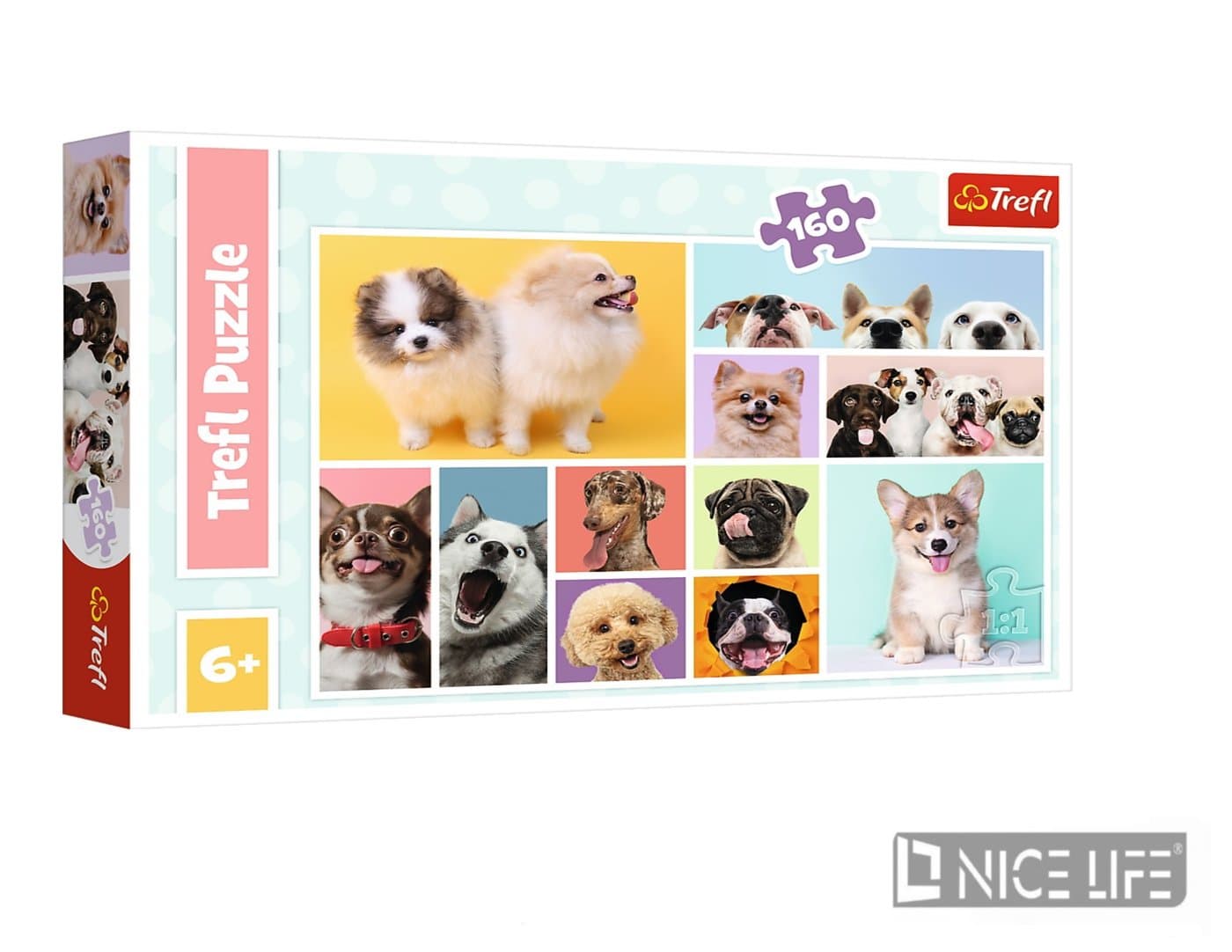 Puzzle z motywem psów różnych ras