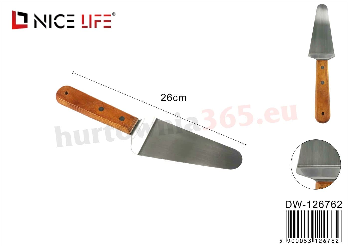 Łopatka do ciasta metalowa z szeroką częścią roboczą