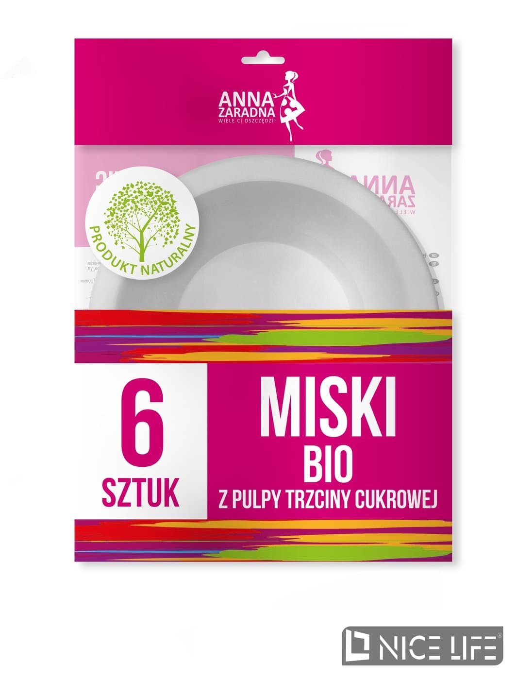AZ Miski BIO z pulpy trzciny cukrowej 6 szt