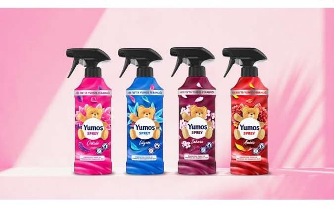 YUMOŞ odświeżacz do tkanin zapach lotosu , orchidei ,lilii , bursztynu, sakury 450 ml