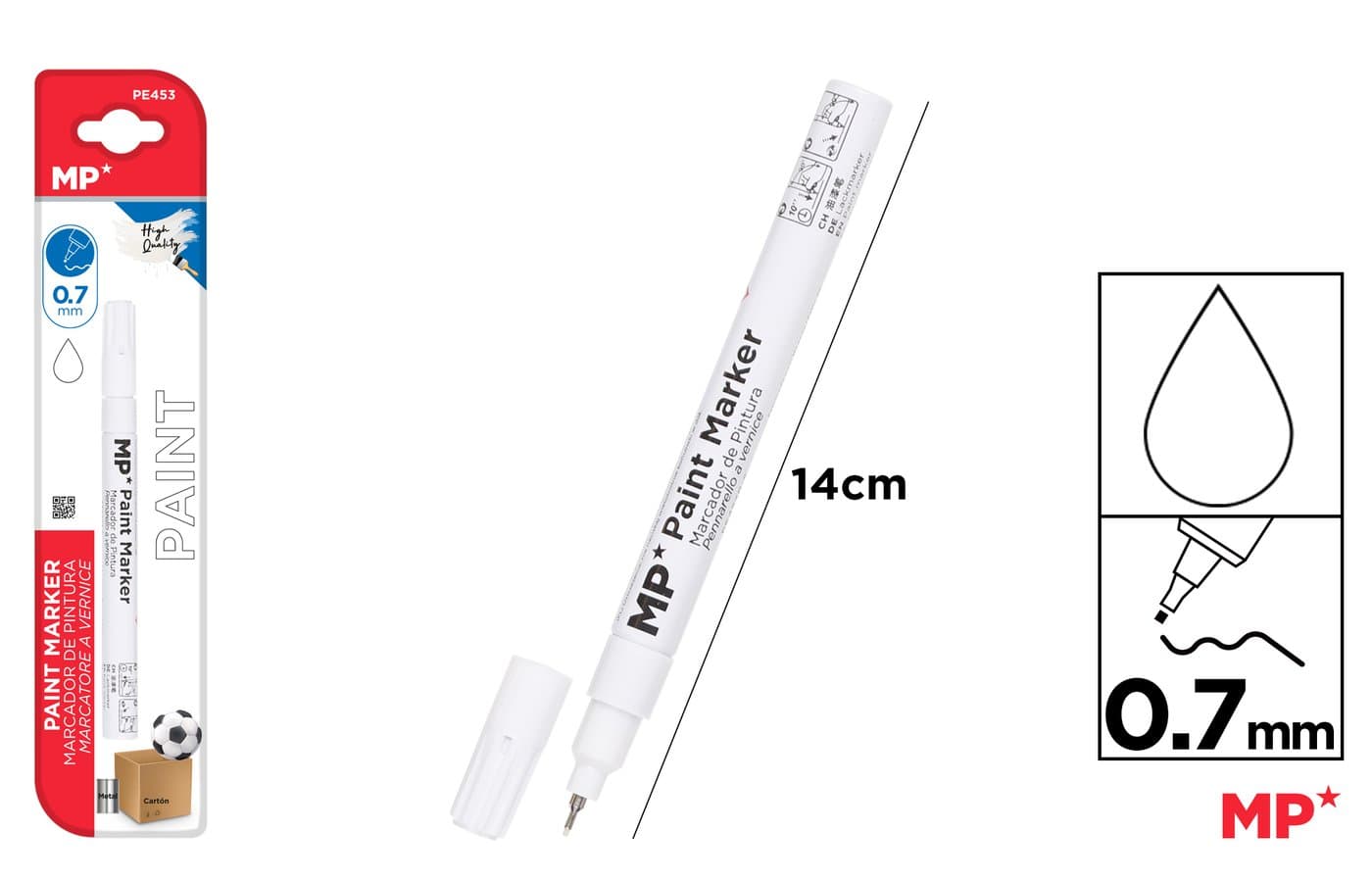 Marker olejowy biały 0.7mm