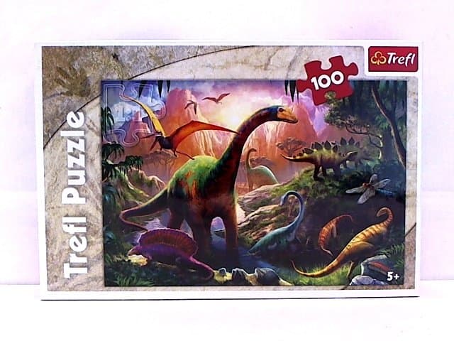 Puzzle 100-elementowe z motywem dinozaurów