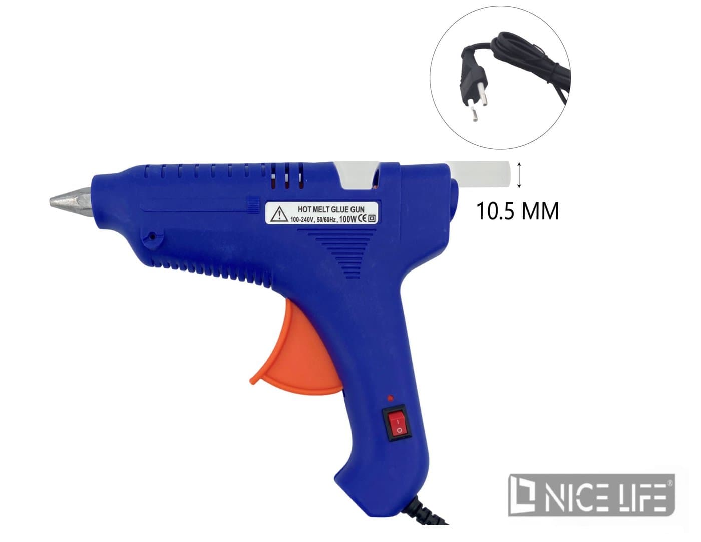 Pistolet do kleju na gorąco z przewodem zasilającym