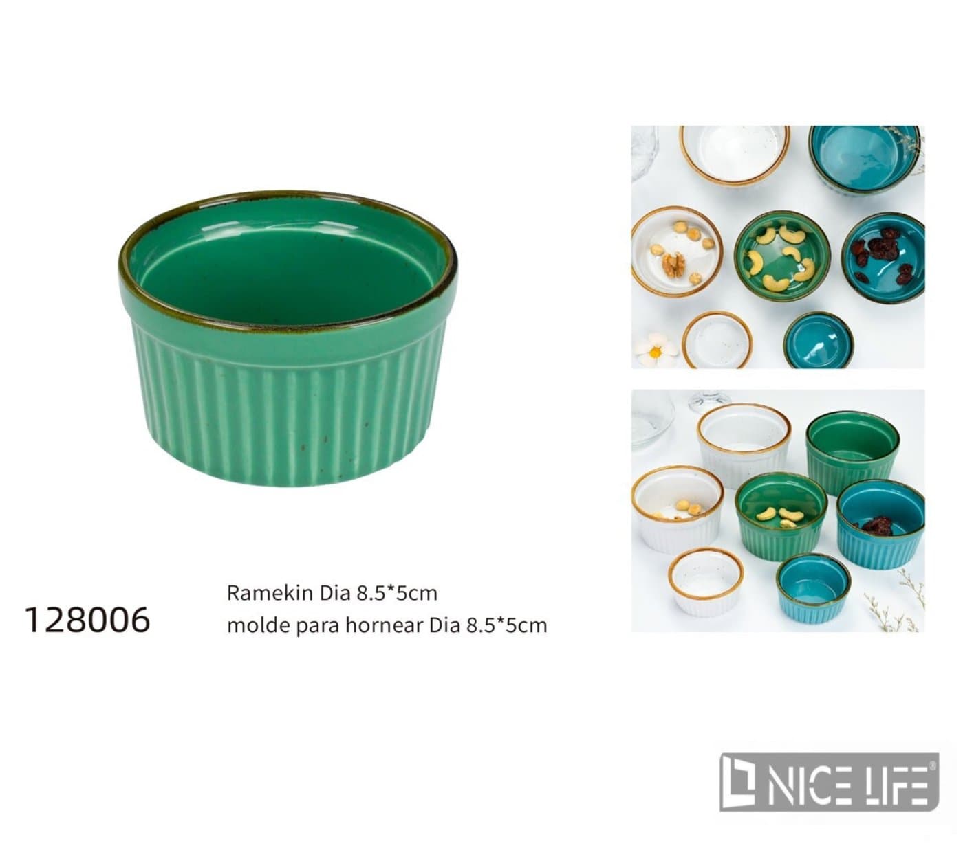Forma ceramiczna zielona do pieczenia