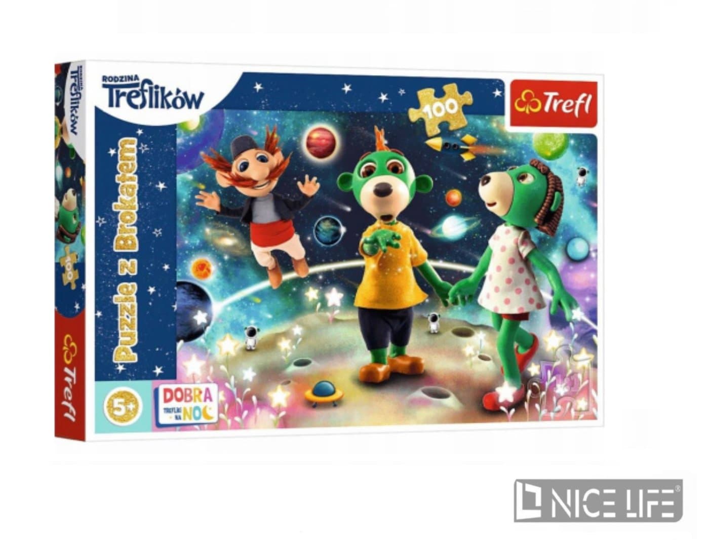 Puzzle 100-elementowe z motywem kosmicznej przygody