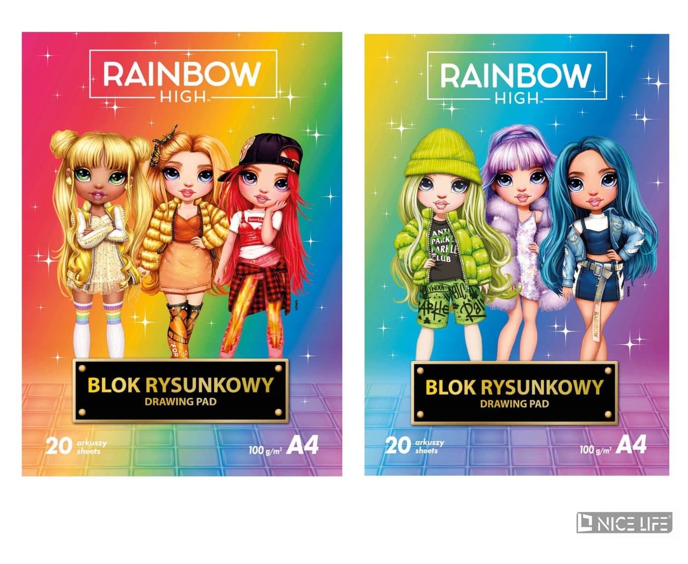 BLOK RYSUNKOWY A4/20K RAINBOW HIGH 100G
