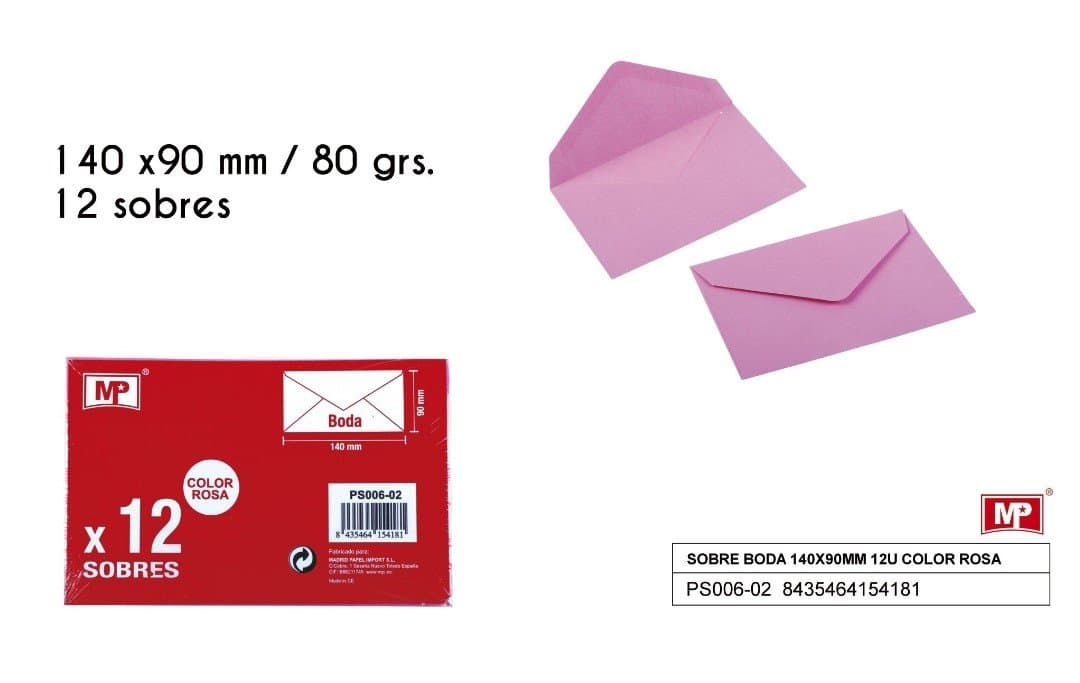 Koperta papierowa różowa
