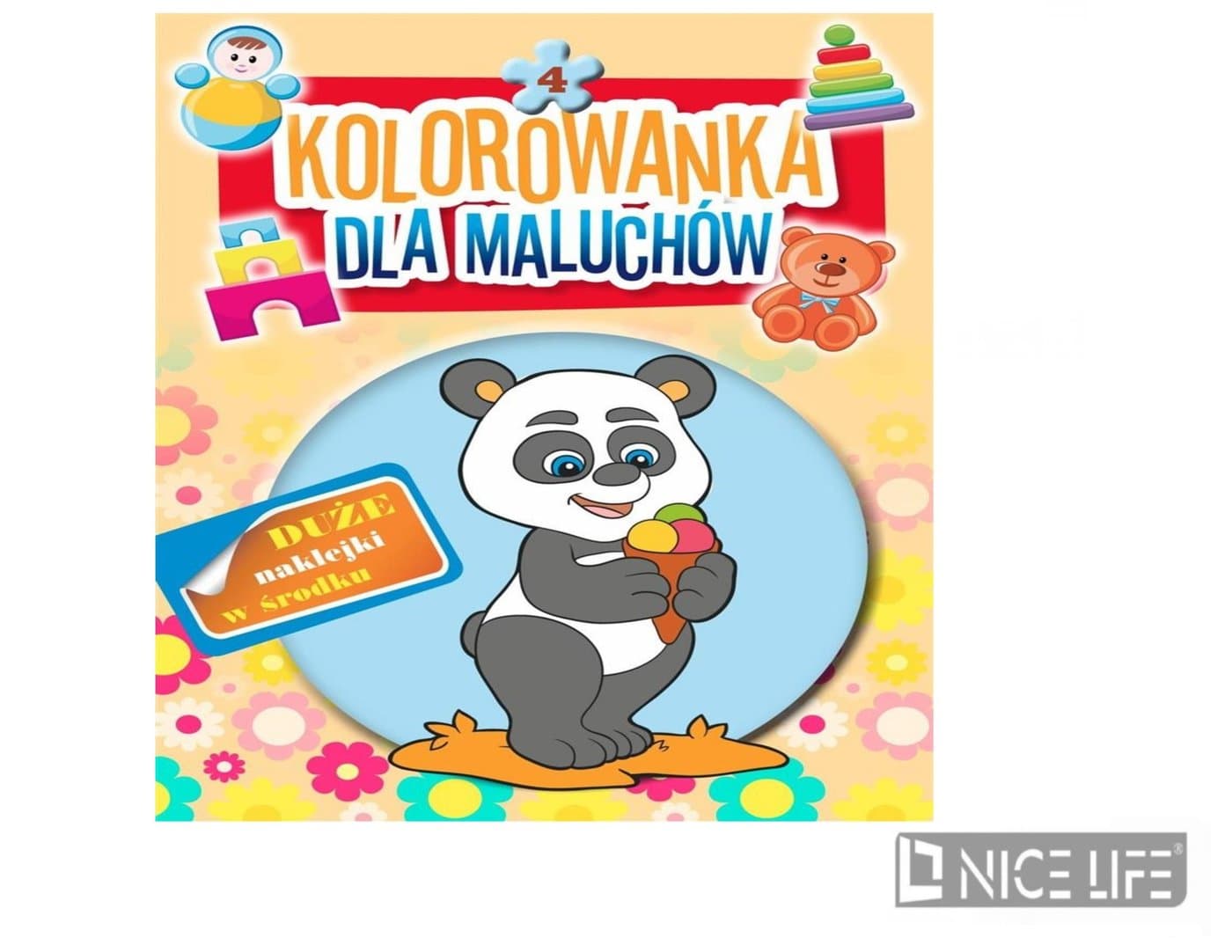 Kolorowanka dla maluchów 4 z motywem pandy
