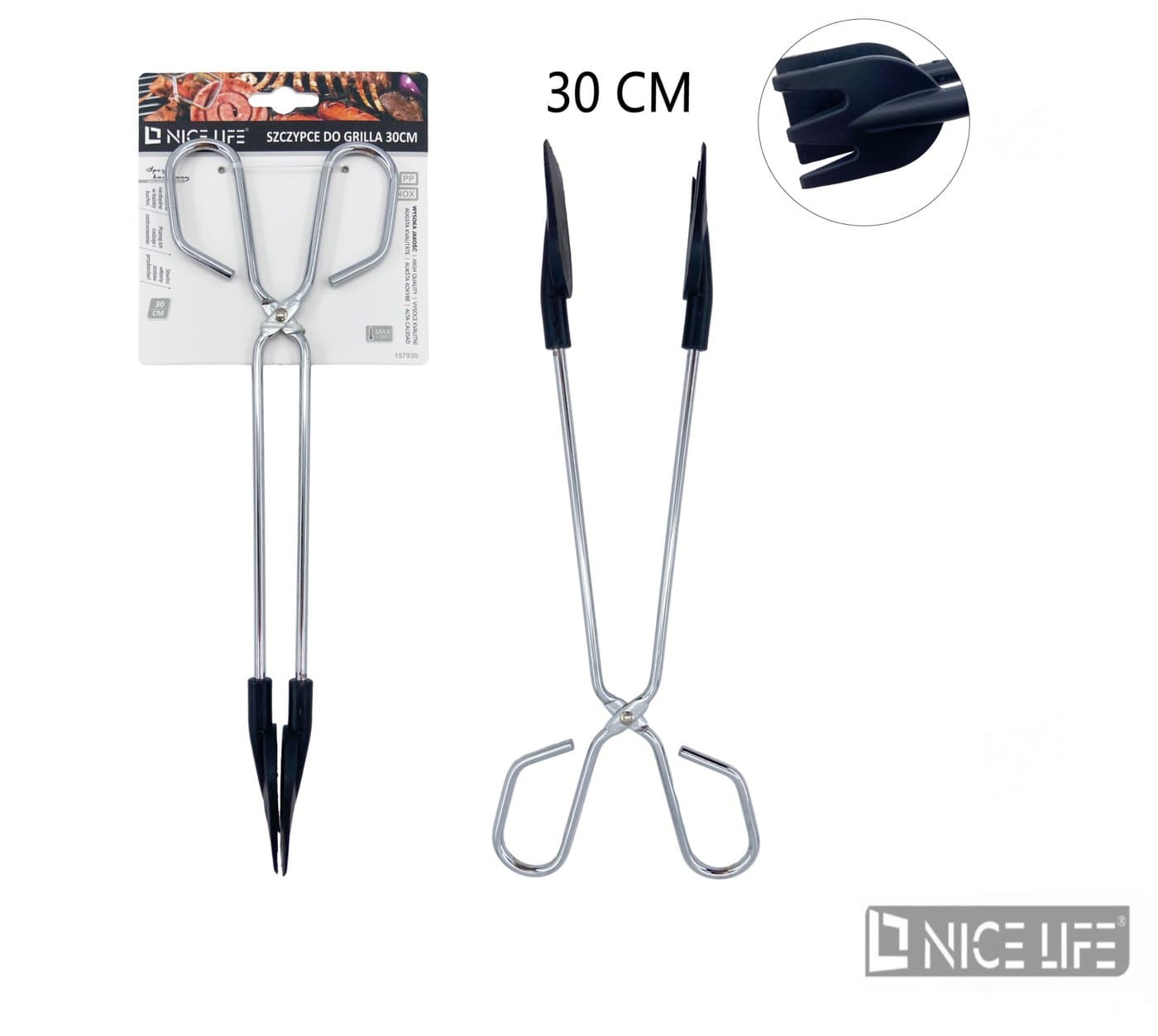 Szczypce do grilla 30cm