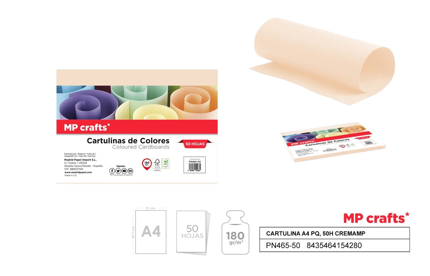 Papier techniczny jasno-cielisty A4 50 ark.