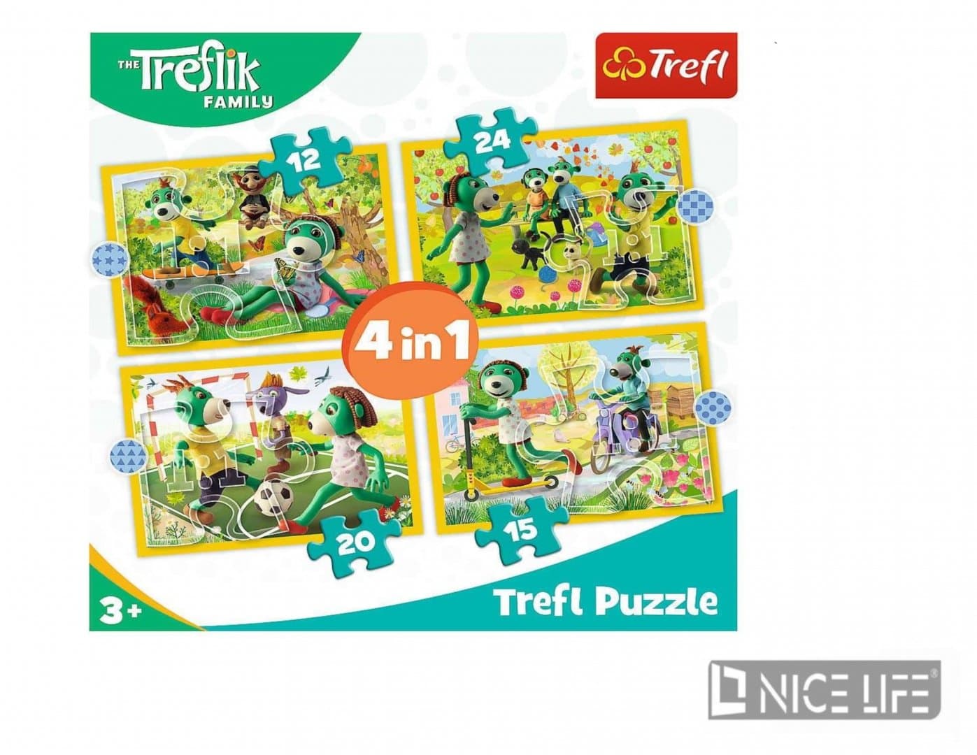Puzzle 4w1 Wspólne zabawy Treflików.