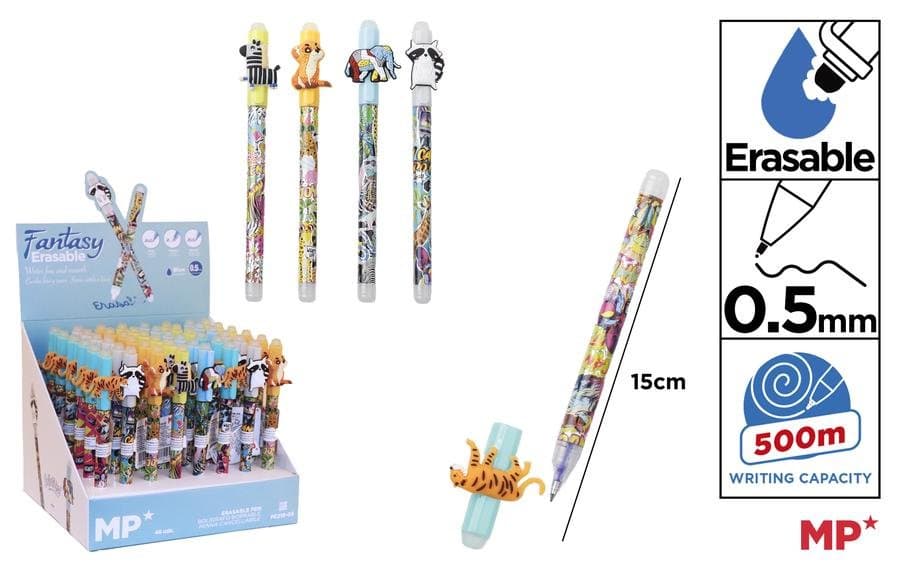 Długopis z płynnym atramentem ze zwierzęcym wzorem