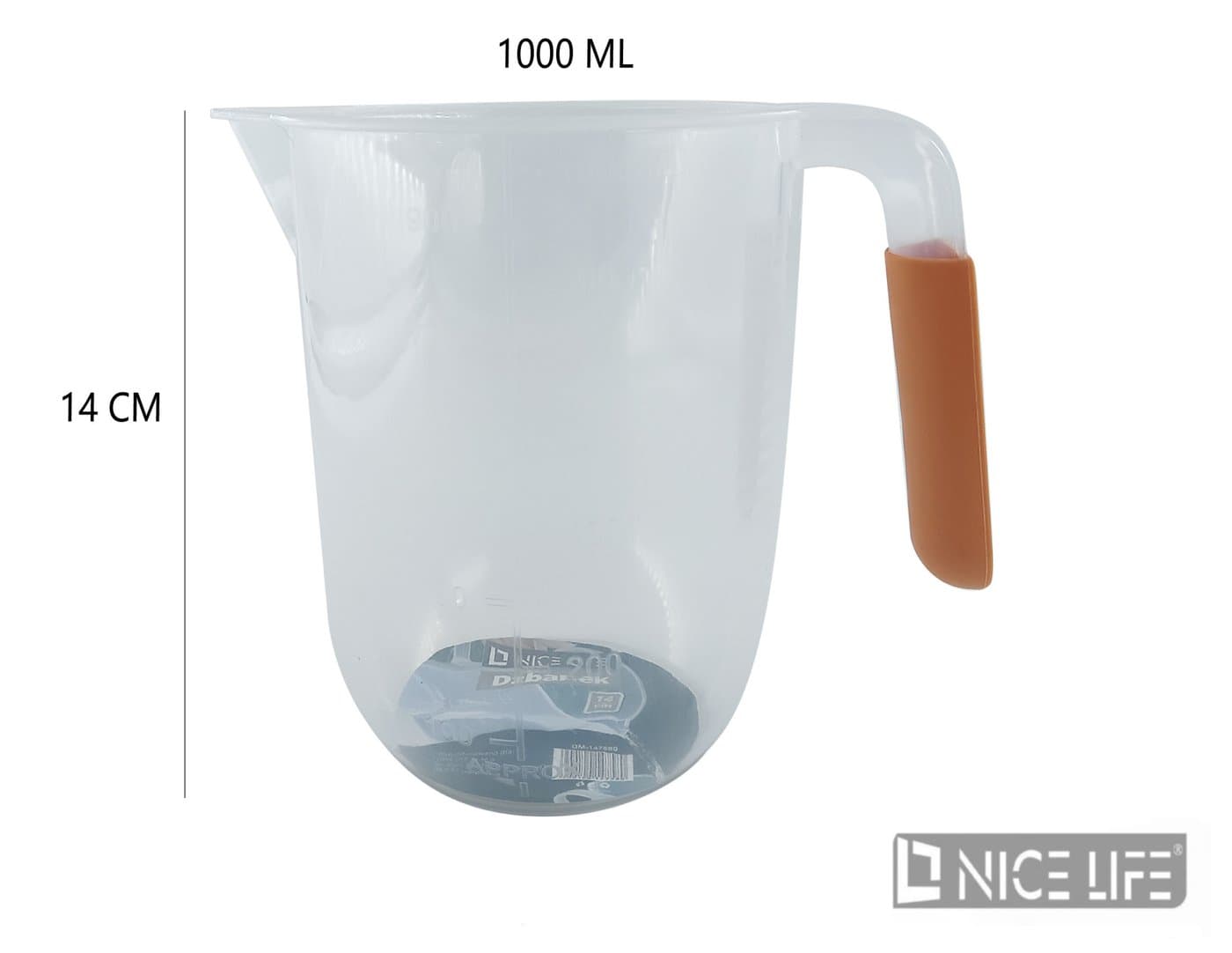 Dzbanek plastikowy półprzezroczysty 1000 ml