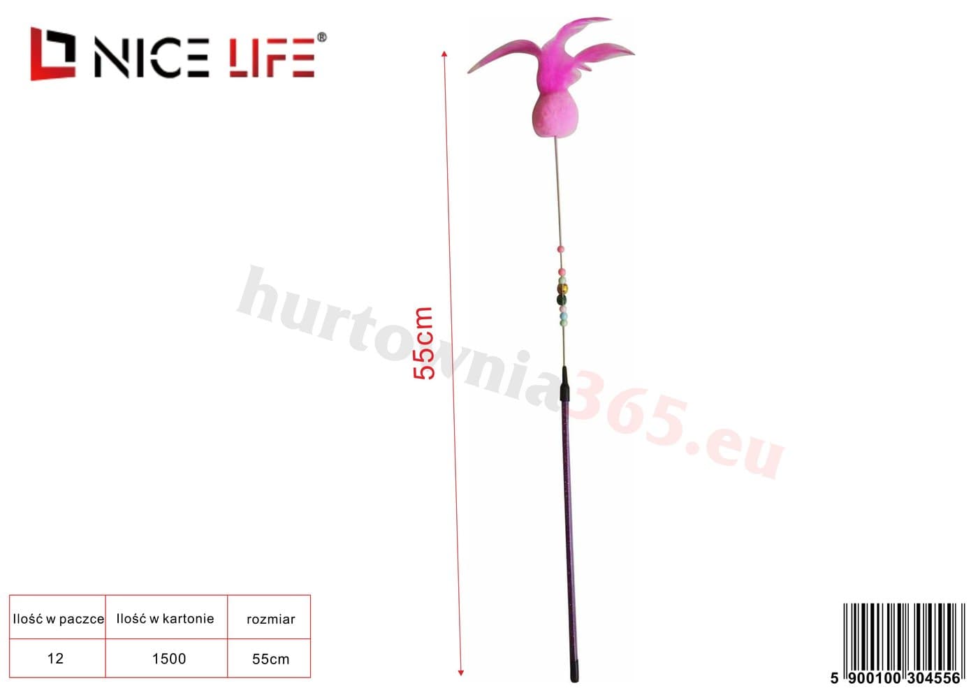 Kijek do zabawy z kotem 55cm