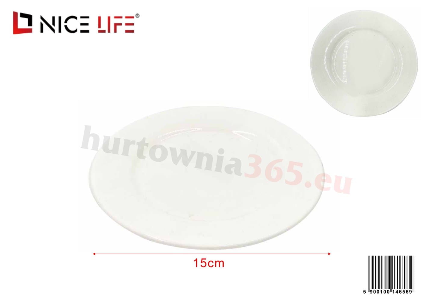 Talerz ceramiczny biały do dań i przekąsek