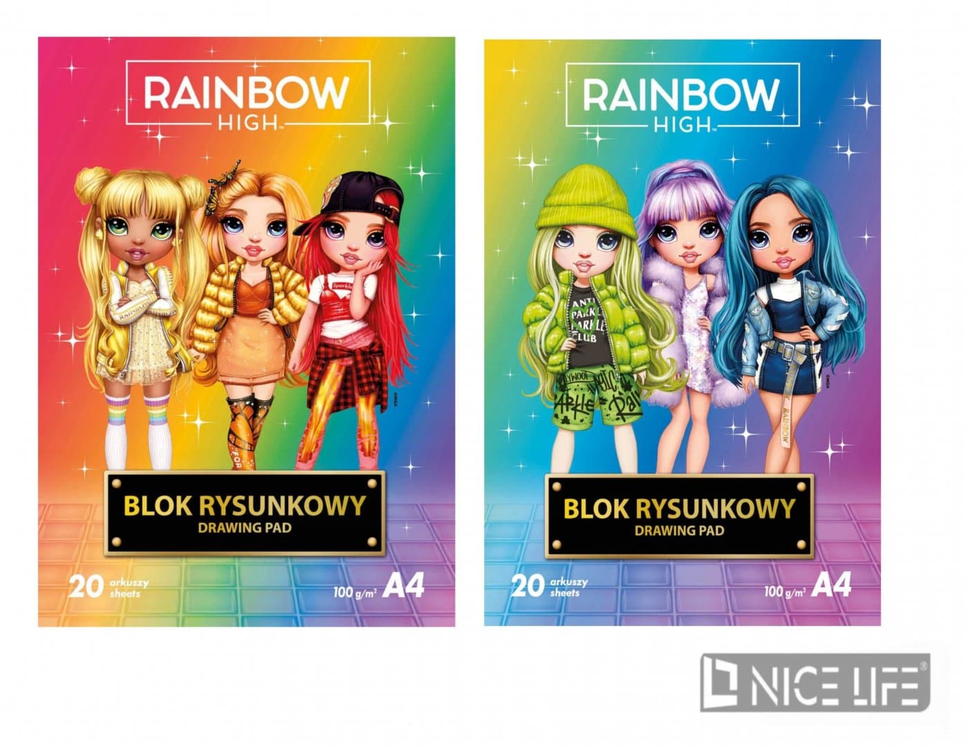 BLOK RYSUNKOWY A4/20K RAINBOW HIGH 100G