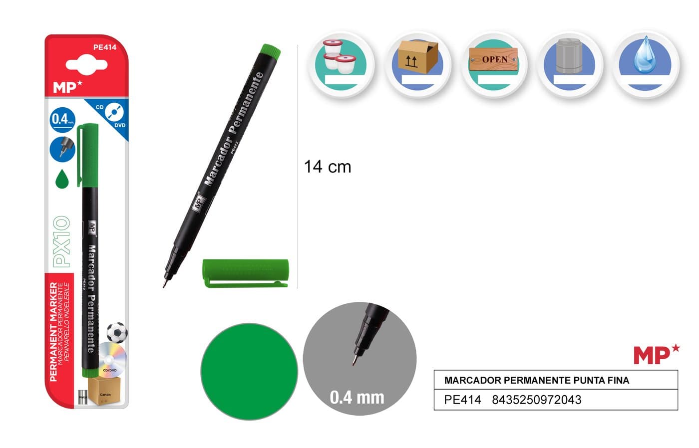 Marker do CD|DVD zielony
