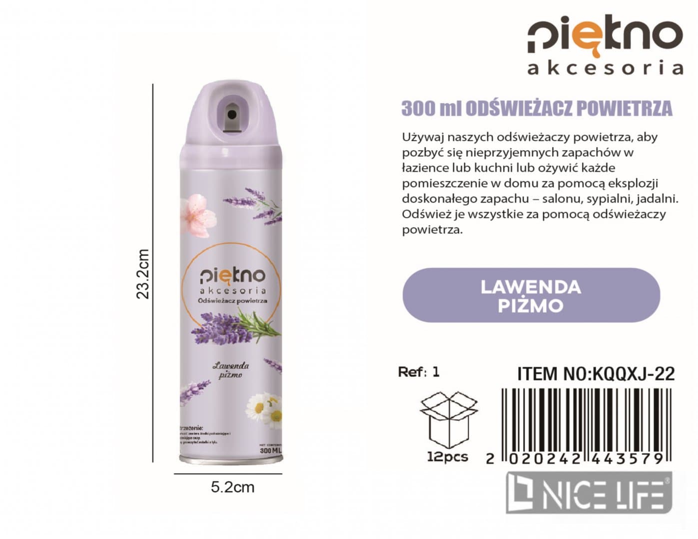 300ml Odświeżacz powietrza -Lawenda pizmo