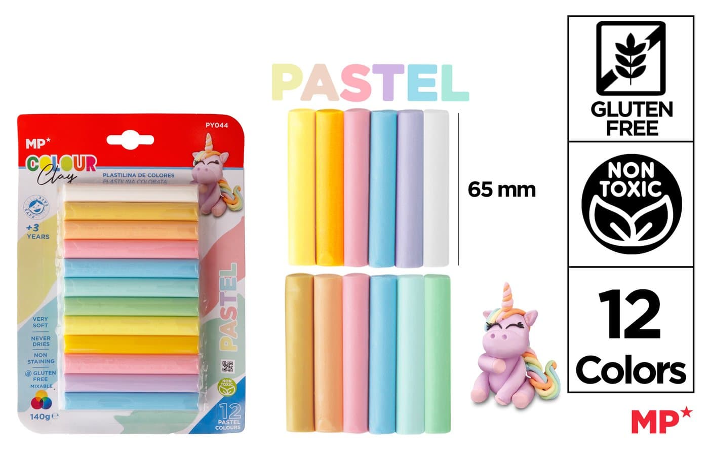 Plastelina w pastelowych kolorach