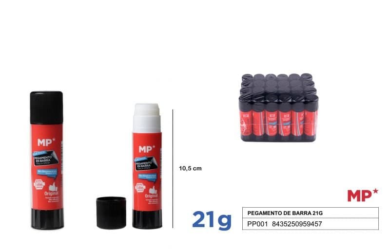 Klej w sztyfcie do papieru i kartonu czerwono-czarny