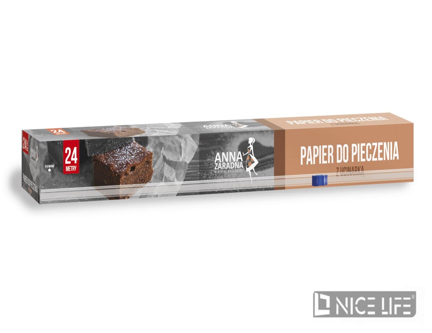 AZ Papier do pieczenia 24m brązowy box z ucinarką