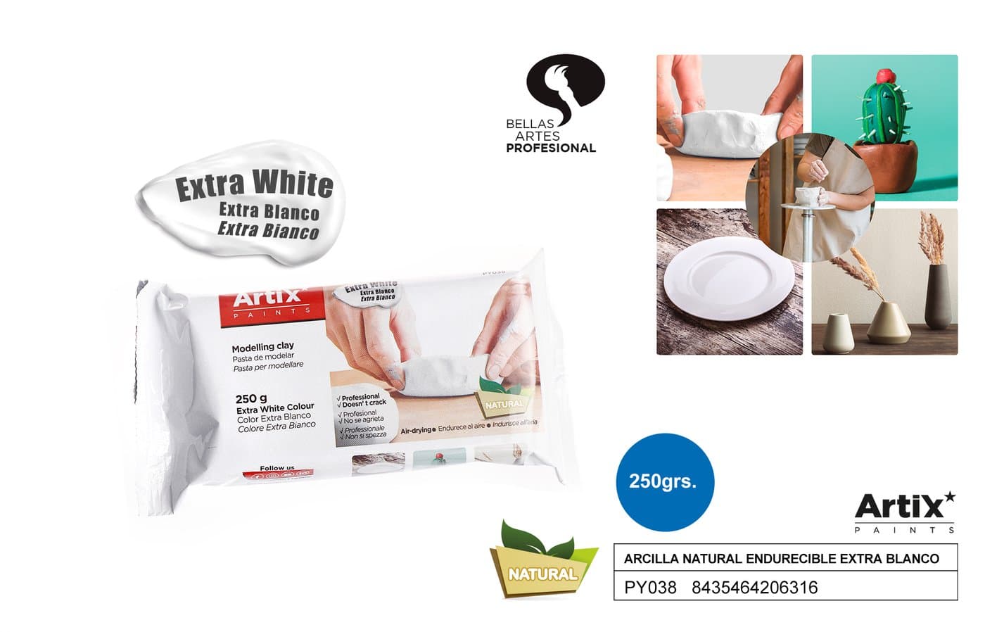 Glina samoutwardzalna ekstra biała 250 g