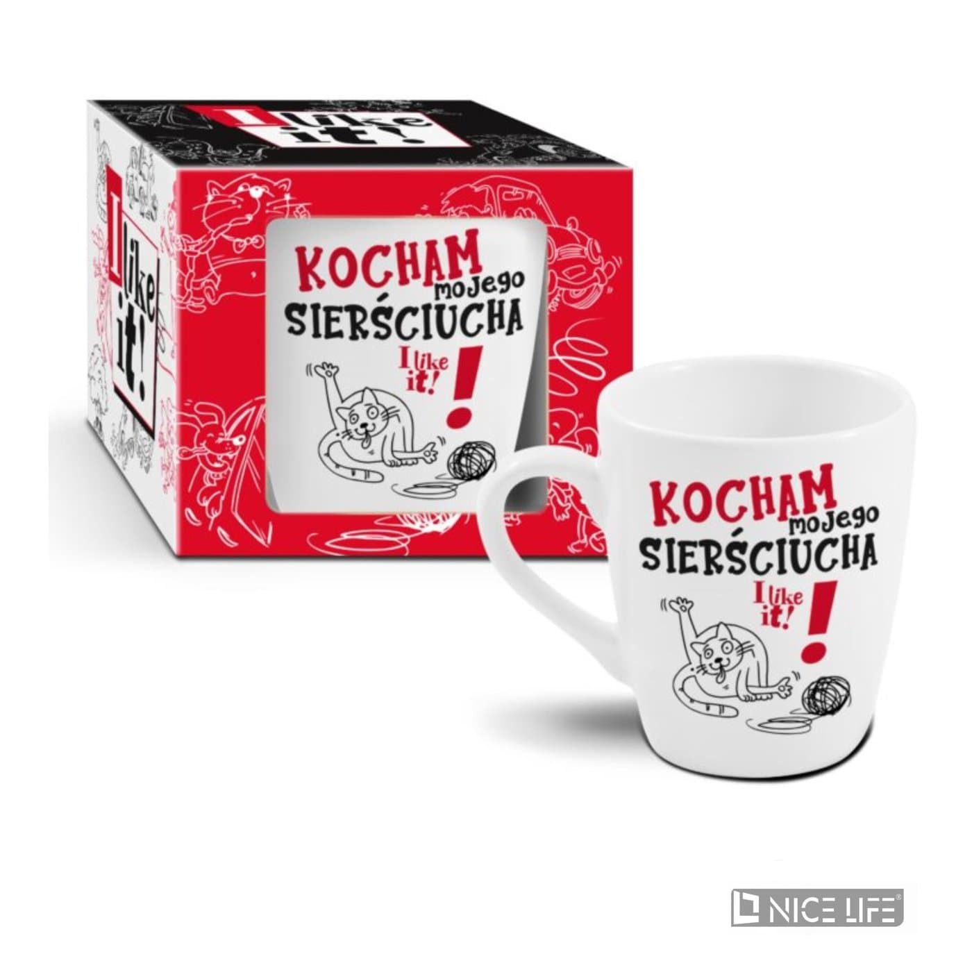 I LIKE IT - Kubek baryłka 300ml Kocham mojego sierściucha