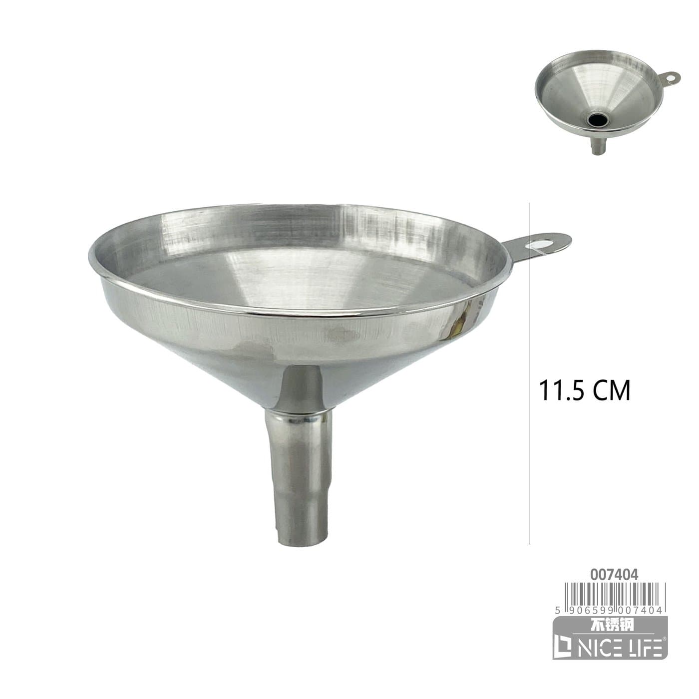 Lejek metalowy z szeroką misą i wąską końcówką