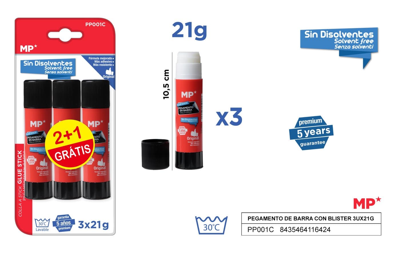 Zestaw klejów w sztyfcie do papieru i kartonu po 12 g