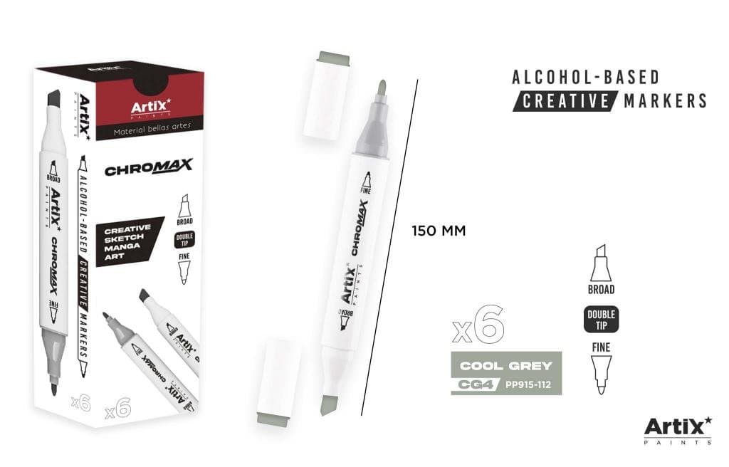 Marker dwustronny zielonoszary do prac kreatywnych
