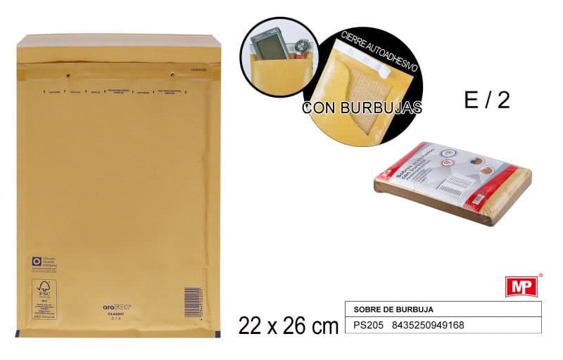 Koperta bąbelkowa papierowa brązowa 220 × 260
