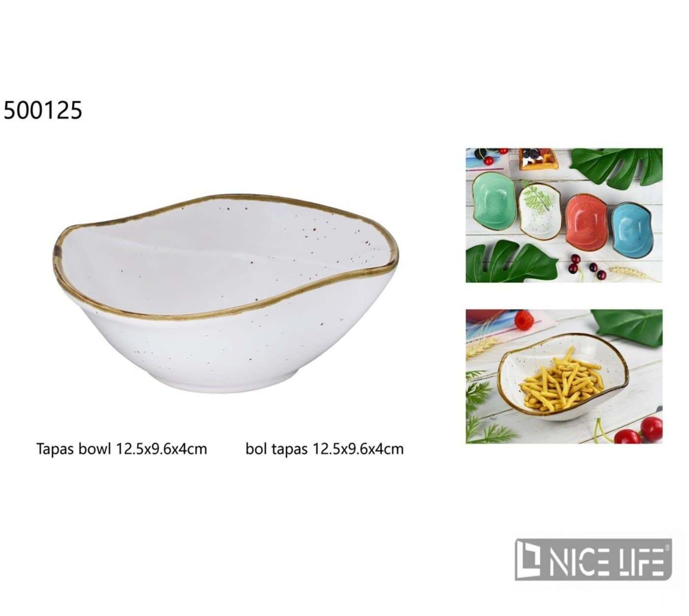 Miska ceramiczna biała, zielona, koralowa lub niebieska