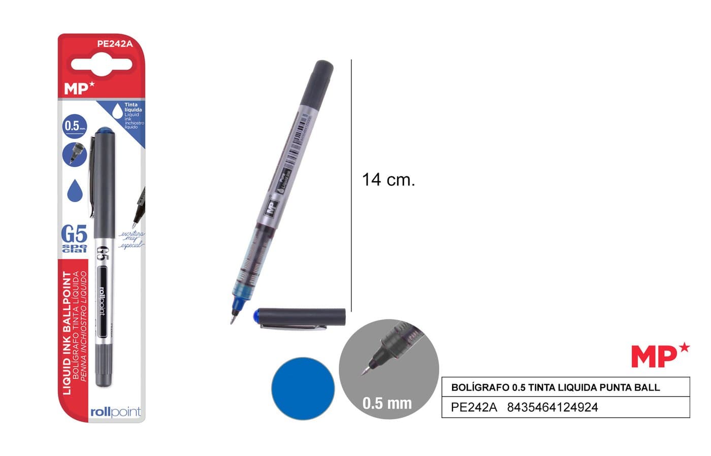 Cienkopis G5 0.5MM 1 sztopakowanie niebieski