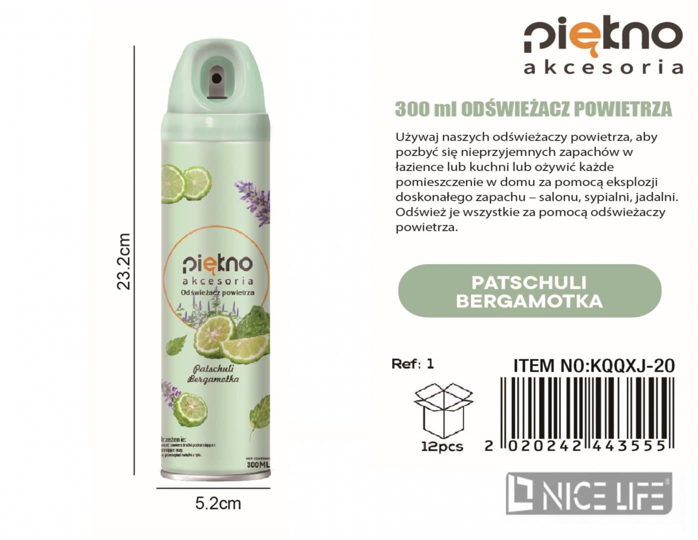 300ml Odświeżacz powietrza -Patschuli bergamotka
