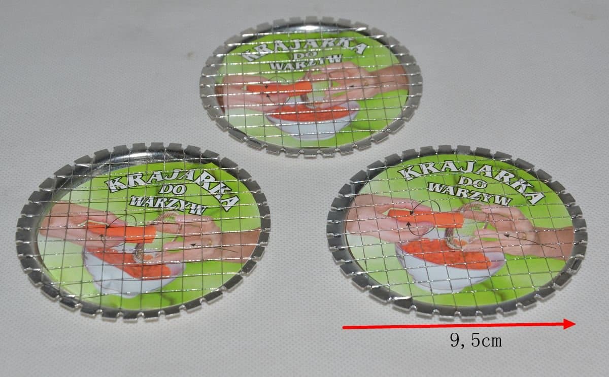 Krajalnica do warzyw z grubą metalową siatką