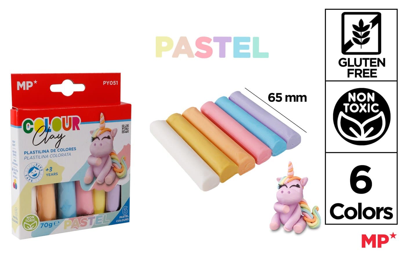 Masa plastyczna w pastelowych kolorach