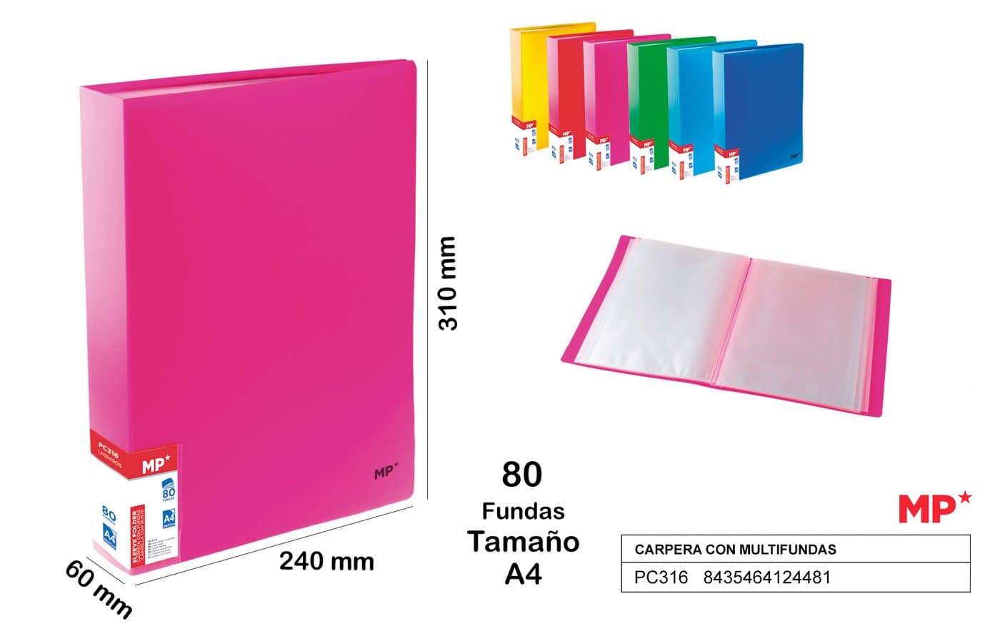 Teczka ofertowa A4 z 80 przezroczystymi koszulkami